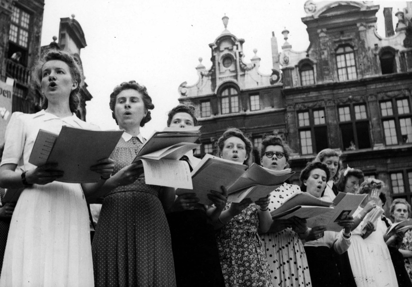Het Vlaams Nationaal Zangfeest in Brussel, 2 augustus 1942. (CegeSoma/Rijksarchief, 12332)